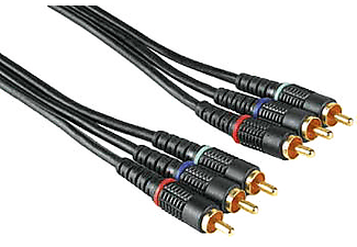 HAMA HM.48629 Komponent 3RCA Altın Uç Siyah 10m Kablo