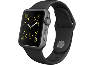 APPLE Watch MJ2X2TU/A 38 mm Uzay Grisi Alüminyum Kasa ve Siyah Spor Kordon Akıllı Saat