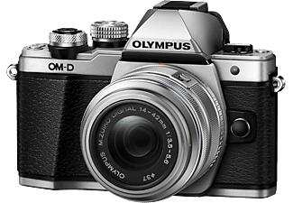 OLYMPUS OM-D E-M10 Mark II ezüst + EZ-M1442 II R ezüst Kit