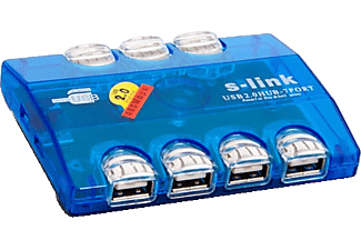 S-LINK SL-720P 7 Port USB 2.0 Adaptörlü USB Hub