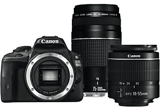 CANON EOS 100D + 18-55mm + 75+300 mm DC Lens Kit Dijital SLR Fotoğraf Makinesi