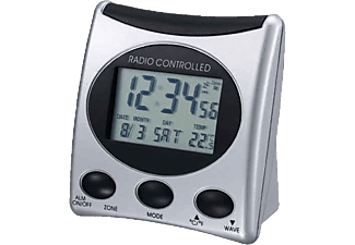 TECHNOLINE Digitális óra, hőmérséklet kijelzéssel, monochrom kijelzővel, ezüst (WT 221T)
