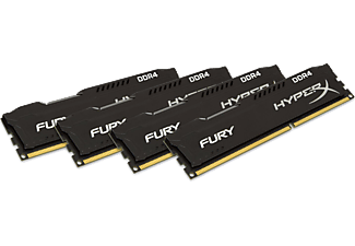 KINGSTON HyperX Fury Siyah 16GB(4GBx4) 2400MHz DDR4 Ram (HX424C15FBK4/16)