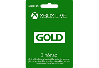Xbox Live Gold előfizetés, 3 hónap (Xbox 360 & Xbox One)