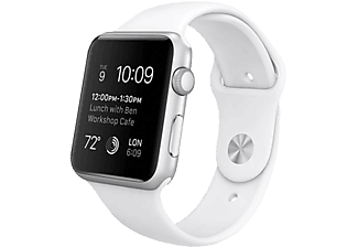 APPLE Watch Sport 42 mm-es, ezüstszínű alumíniumtok fehér sportszíjjal (mj3n2hc/a)