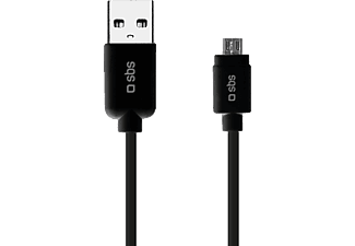 SBS USB 2.0 Micro USB Şarj ve Data Kablosu Siyah