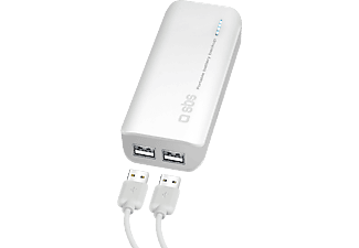 SBS Taşınabilir Şarj Cihazı 4400 mAh 2 x USB Çıkışlı Beyaz