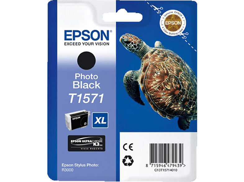 EPSON Original Tintenpatrone Photo Schwarz C13T15714010 Tintenpatrone