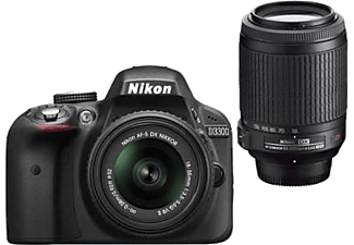 NIKON D3300 18-55 VR II + 55-200 VR II Lens Kit Dijital SLR Fotoğraf Makinesi