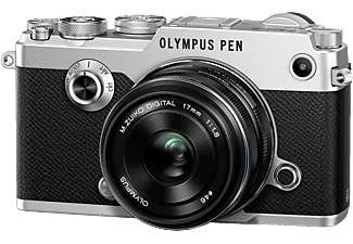 OLYMPUS PEN-F ezüst + EZ-M1718 fekete Kit