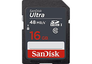 SANDISK 16GB Ultra SDHC 48MB/s Class 10 UHS-I Hafıza Kartı SDSDUNB-016G-GN3IN