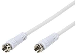 VIVANCO 33737 3M 110DB F-Plug/F-Plug Uydu Kablosu Beyaz