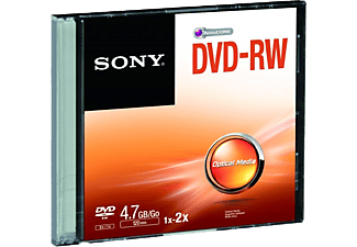 SONY DVD-RW újraírható lemez 4.7 GB 120 perc 2x, normál tokban