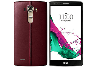 LG G4 Genuine Deri Arka Kılıf Kırmızı