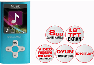 GOLDMASTER MP4-224 1,8 inç 8 GB Dijital Player Mavi