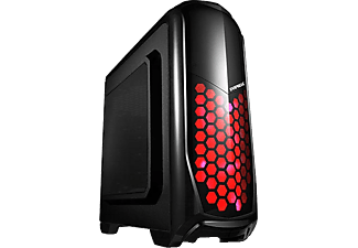 RAMPAGE Armego 2 x 12 cm Fan Red LED Fan 2 x USB 3.0 Bilgisayar Kasası Siyah