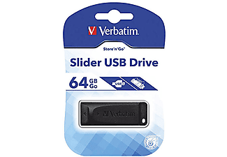 VERBATIM 98698 64GB Store N Go USB 2.0 Slider Bellek Siyah