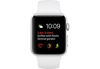 APPLE Watch 2. Seri MNPJ2TU/A 42mm Gümüş Rengi Alüminyum Kasa ve Beyaz Spor Kordon