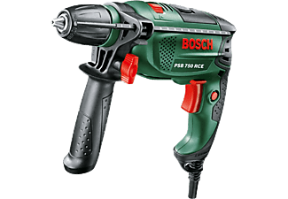 BOSCH PSB 750 RCE Ütvefúrógép + 19 részes szett kofferben