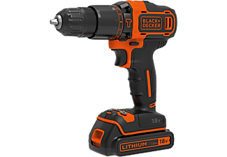 BLACK+DECKER BDCHD18KB-QW 18V Li-Ion Akkumulátoros ütvefúró-csavarozó, akkuval és töltővel (2x1,5Ah) kofferben