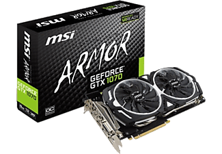 MSI GeForce GTX 1070 ARMOR 8G OC GTX1070 8GB GDDR5 256b DX12 PCIE 3.0 x16 (1xDVI 1xHDMI 3xDP)