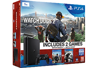 SONY PS4 1 TB + Watch Dogs + Watch Dogs 2
