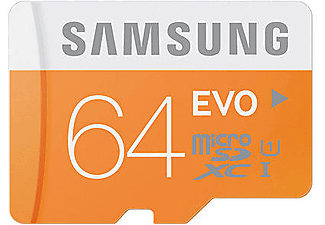 SAMSUNG 64GB MicroSD Evo Class10 48 MB/sn Hafıza Kartı + SD Adaptör MB-MP64DA/TR