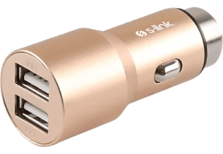 S-LINK Swapp SW-C7 5V 3.1A Çift USB Araç Şarj Cihazı Gold