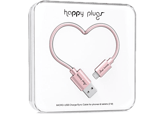 HAPPY PLUGS Micro USB To USB Şarj/Senkronizasyon Kablosu 2 m Pink Gold