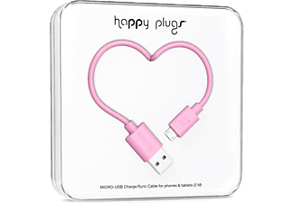 HAPPY PLUGS Micro USB To USB Şarj/Senkronizasyon Kablosu 2 m Pink