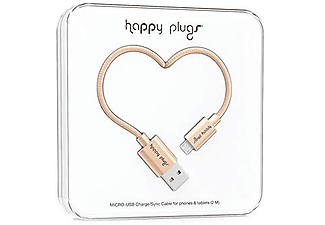 HAPPY PLUGS Micro USB To USB Şarj/Senkronizasyon Kablosu 2 m Champagne