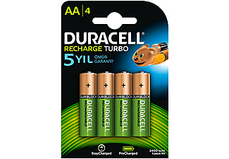 DURACELL 4'Lü AA 2400 / 2500 mAh Şarj Edilebilir Pil