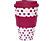 ECOFFEE CUP PINK POLKA kávéspohár fedővel, 400ml