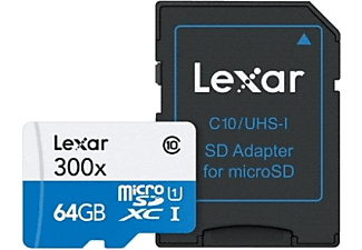 LEXAR MicroSDHC High Speed Class 10 64GB Adaptörlü Hafıza Kartı