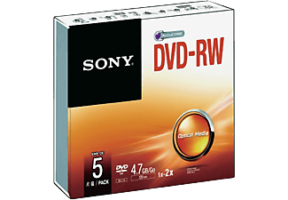 SONY 5DMW47SS DVD-RW lemez 4.7 GB 2x, 5 db