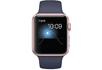 APPLE MNPL2TU/A Watch Serisi 2 Roze Altın Rengi Alüminyum Kasa ve Gece Mavisi Spor Kordon