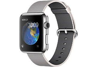 APPLE Smart Watch MMG02TU/A 42 mm Paslanmaz Çelik Kasa ve Naylon Örme İnci Grisi Kordon