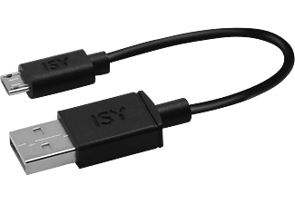 ISY IUC1002 micro USB to USB fekete kábel