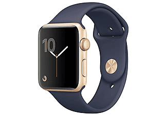 APPLE MQ102TU/A  Watch Seri 1, 38mm Altın Rengi Alüminyum Kasa ve Gece Mavisi Spor Kordon