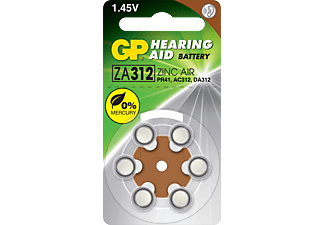 GP 6'lı ZA312 1.4V Düğme Kulaklık Pili