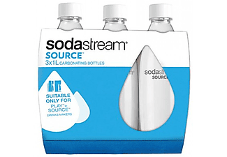 SODA STREAM Karcsú fehér tripack szénsavasító palack csomag, 0,9l