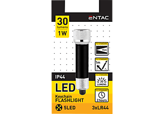 ENTAC EFL-5LED-KC-BL Kulcstartós elemlámpa, fekete