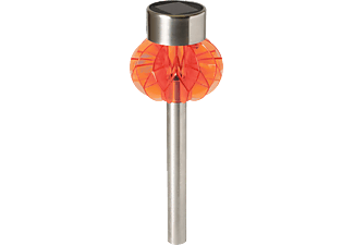 HOME MX 838/OR Szolár fém kerti lámpa, műanyag dekorációval, narancs