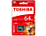 TOSHIBA 64GB Micro SDXC UHS 1 U3 90MB/SN Hafıza Kartı