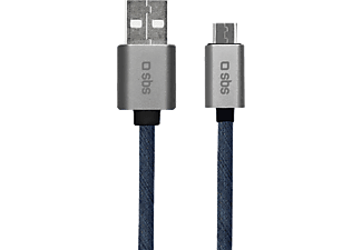 SBS Kot Desenli Micro USB Şarj ve Data Kablosu Metal