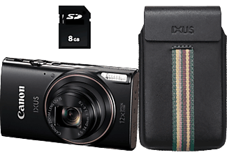 CANON IXUS 285 HS fényképezőgép, fekete + DCC-1350 tok + 8GB SD kártya