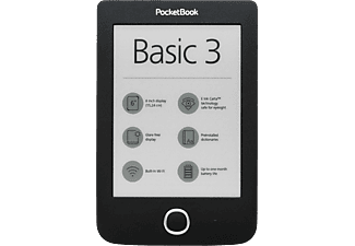 POCKETBOOK Basic 3 8 GB WiFi fekete e-book olvasó (PB614)