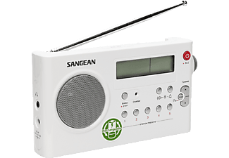 SANGEAN PR-D7PACKAGE W hordozható szintézeres AM/FM táskarádió (fehér)
