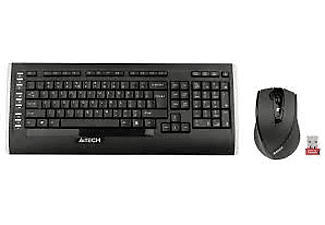 A4 TECH F Türkçe Multimedya 2.4GHz Kablosuz Klavye, V-Track 2000DPI Optik Mouse