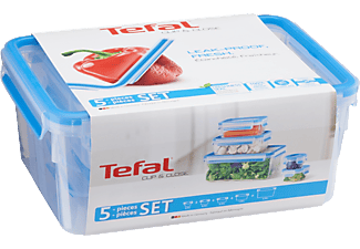 TEFAL K3029012 CLIP&CLOSE négyszögletes tároló 5db  0,55/1,0 /2,3 L